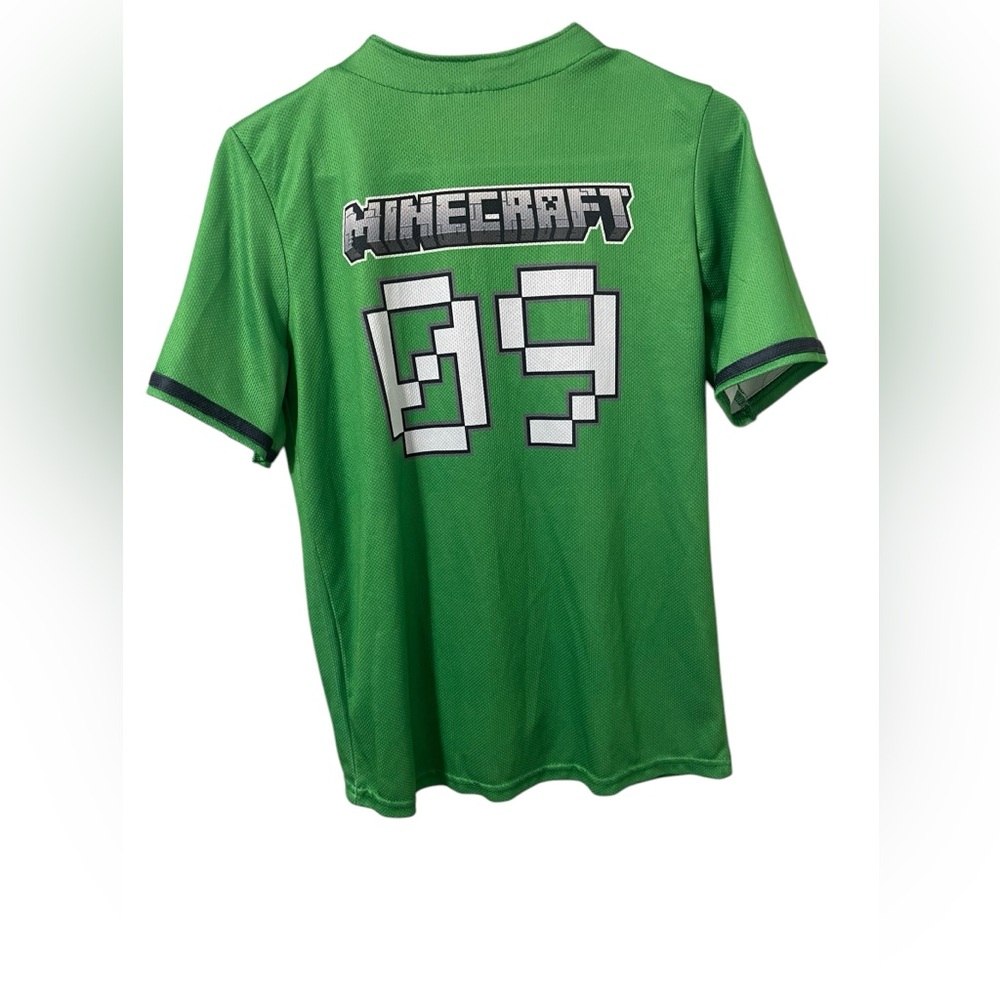 💙Minecraft Green Baseball Jersey. Youth size 14/16. EUC - Picture 5 of 5